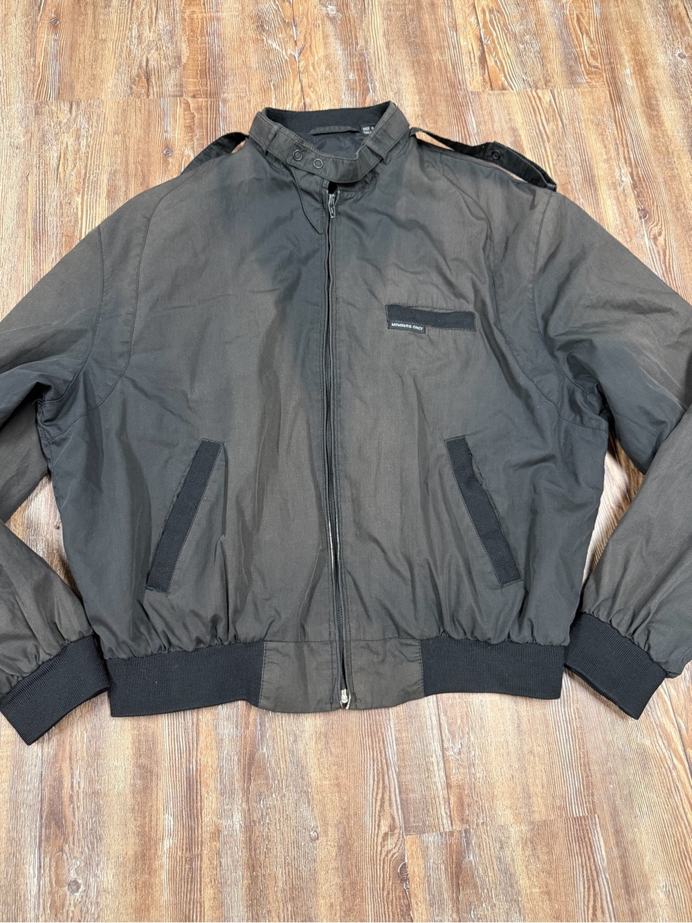 Vintage Members Only black bomber jacket